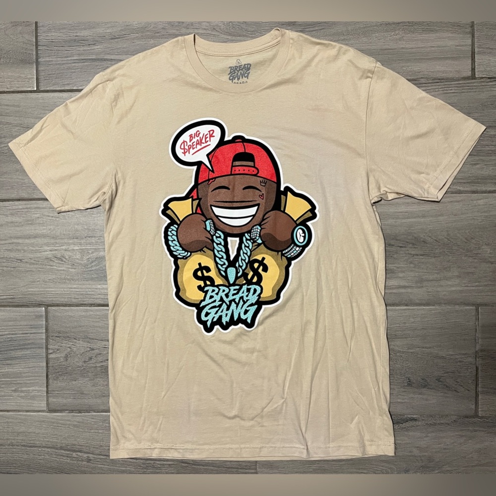 Bread Gang BG Men’s Beige Large Big Speaker T-shirt